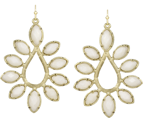 Nyla earrings in white by Kendra Scott Jewelry, available at Nordstrom, $95.